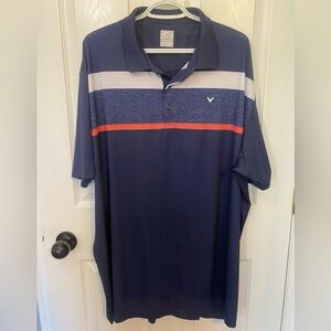 Mens Callaway OptiDri Dark Blue Golf Shirt Size XXL- Like New